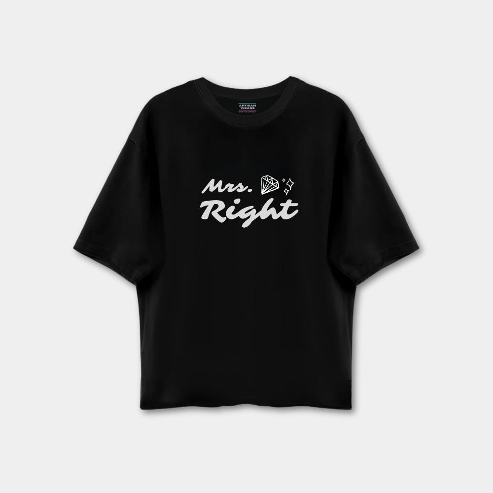 Mrs. Right Drop Shoulder T-shirt
