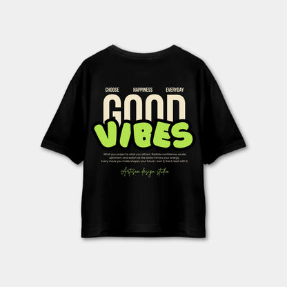 Good Vibes Drop shoulder T-shirt