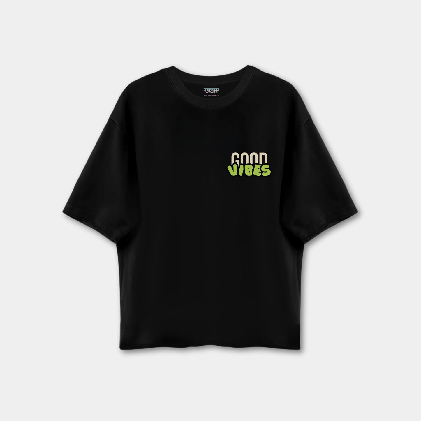 Good Vibes Drop shoulder T-shirt