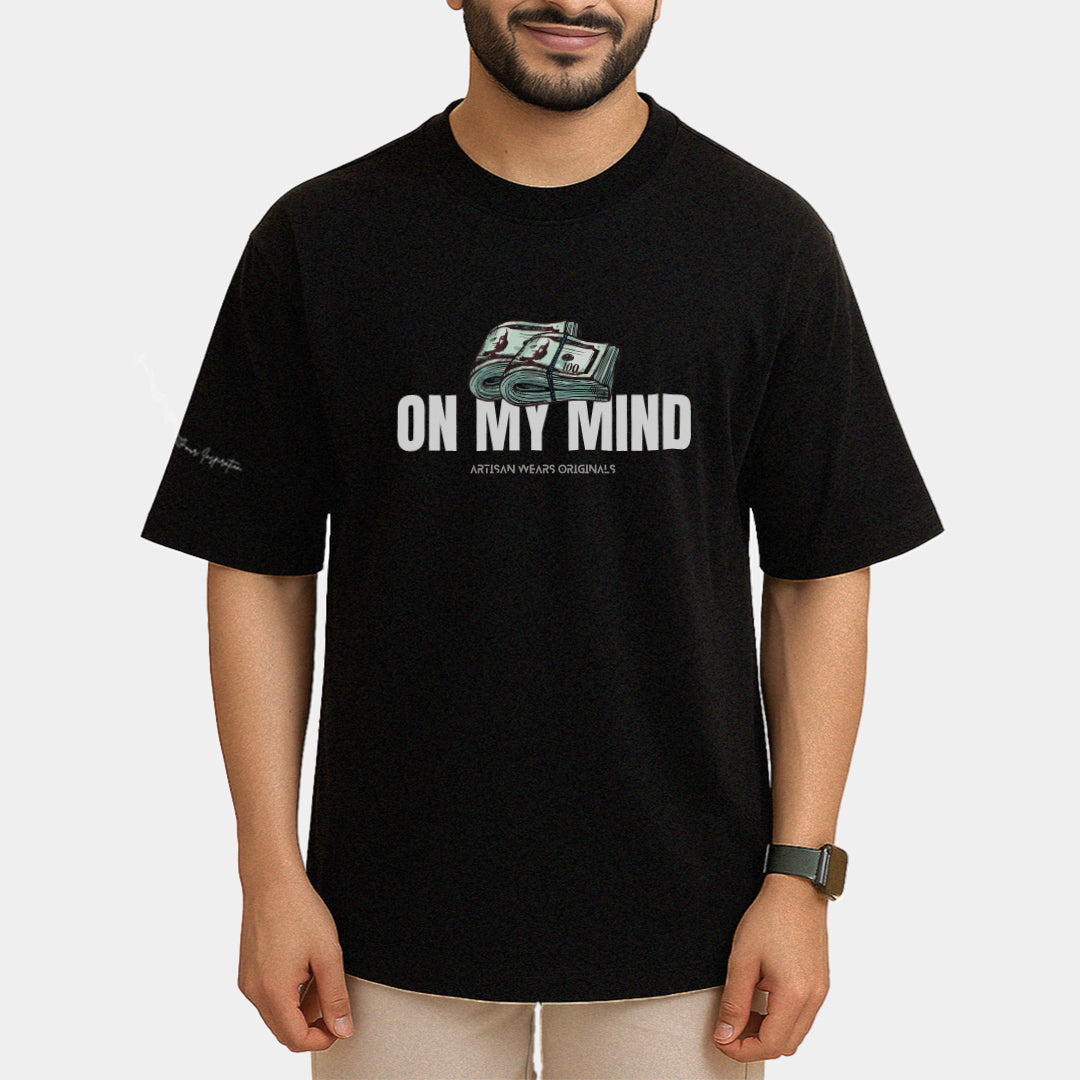 Money On My Mind Drop shoulder T-shirt