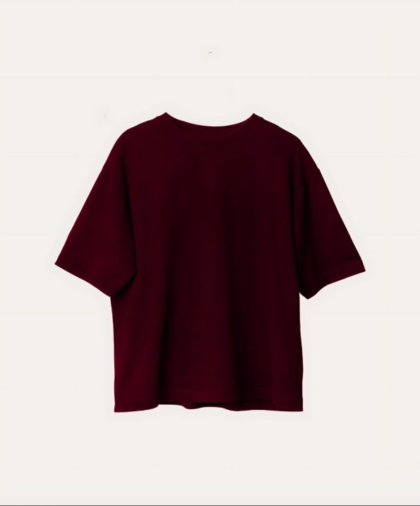 basic plain maroon oversized t shirt for men in Pakistan