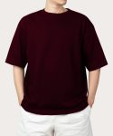 basic-plain-maroon oversized t shirt for men in Pakistan